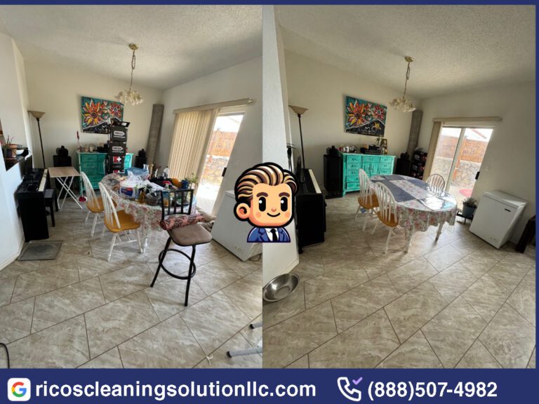 Before and After Dining Room Cleaning