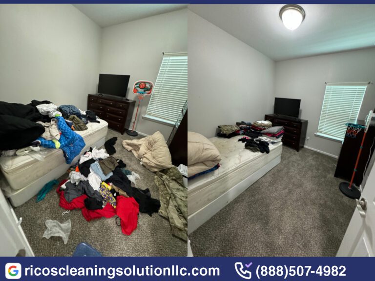 Before and After Bedroom Cleaning