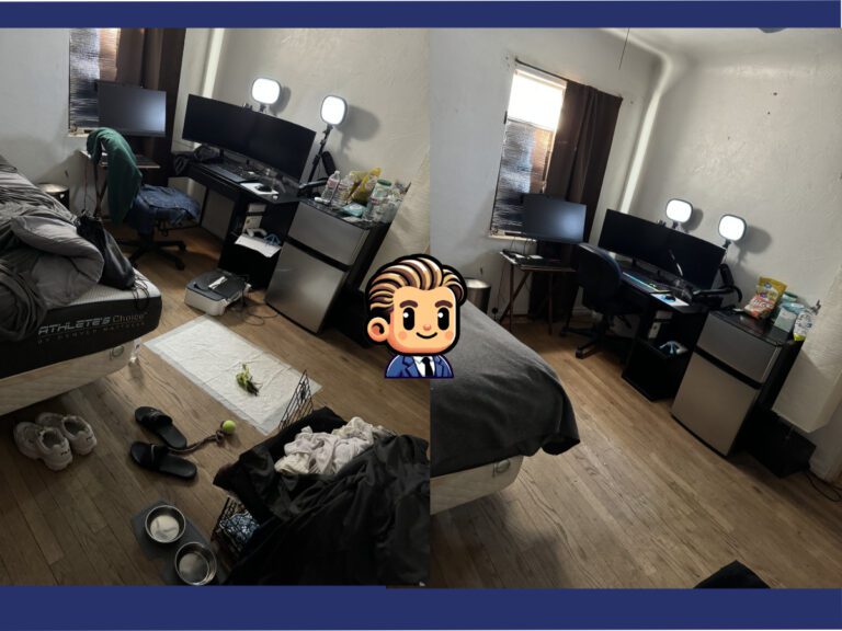 Before and After Bedroom Cleaning